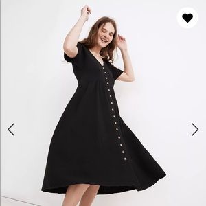 Madewell Lightspun Button-Front Midi Dress